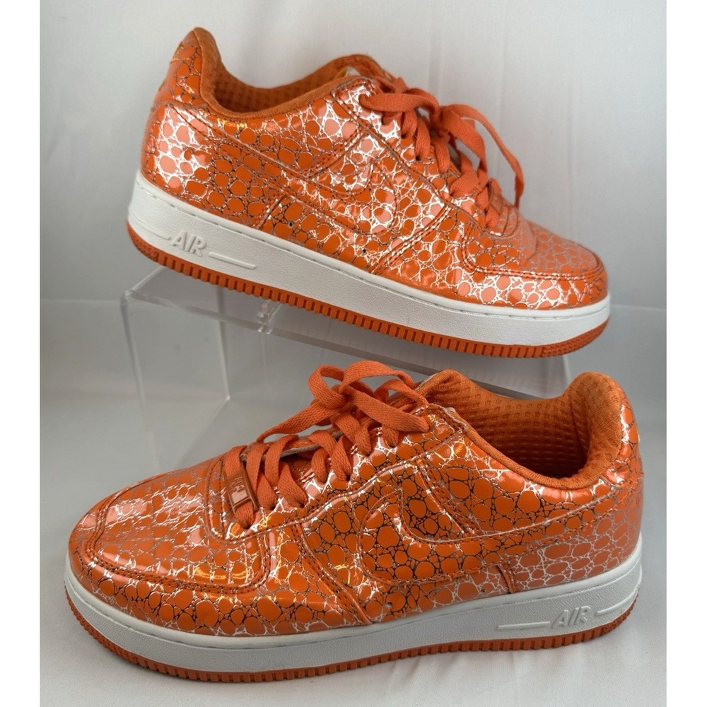 2002 Nike Air Force 1 AF1 '82 Orange Vintage Men Sneakers 136064 001 Size 6 US